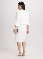 Pearl Trim Dress & Jacket Set