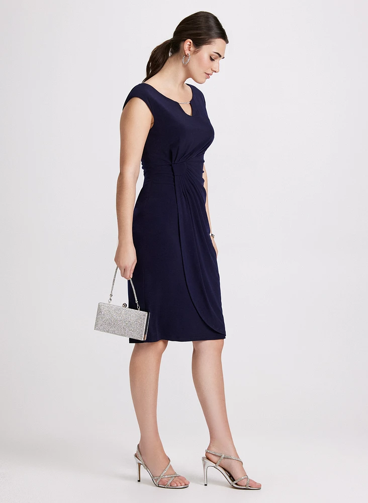 Draped Crystal Bar Dress