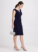 Draped Crystal Bar Dress