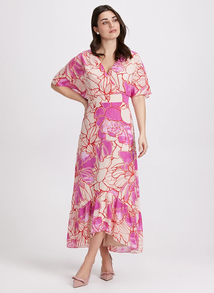 Robe cache-coeur florale
