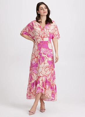 Robe cache-coeur florale