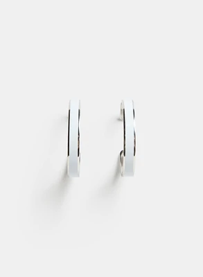 Enamel Hoop Earrings