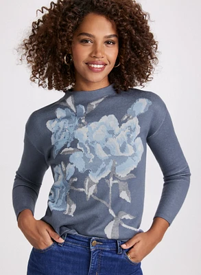 Floral Print Pullover