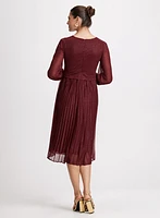 Pleated Chiffon Dress
