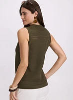 Pointelle Knit Tank Top