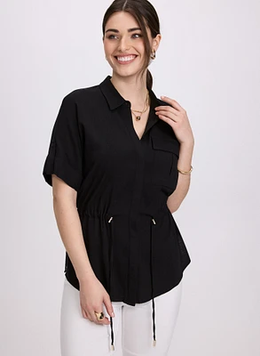 Drawstring Waist Blouse