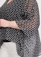 Geometric Chiffon Blouse