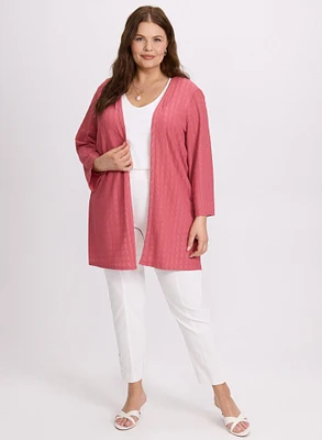 Textured Open Cardigan