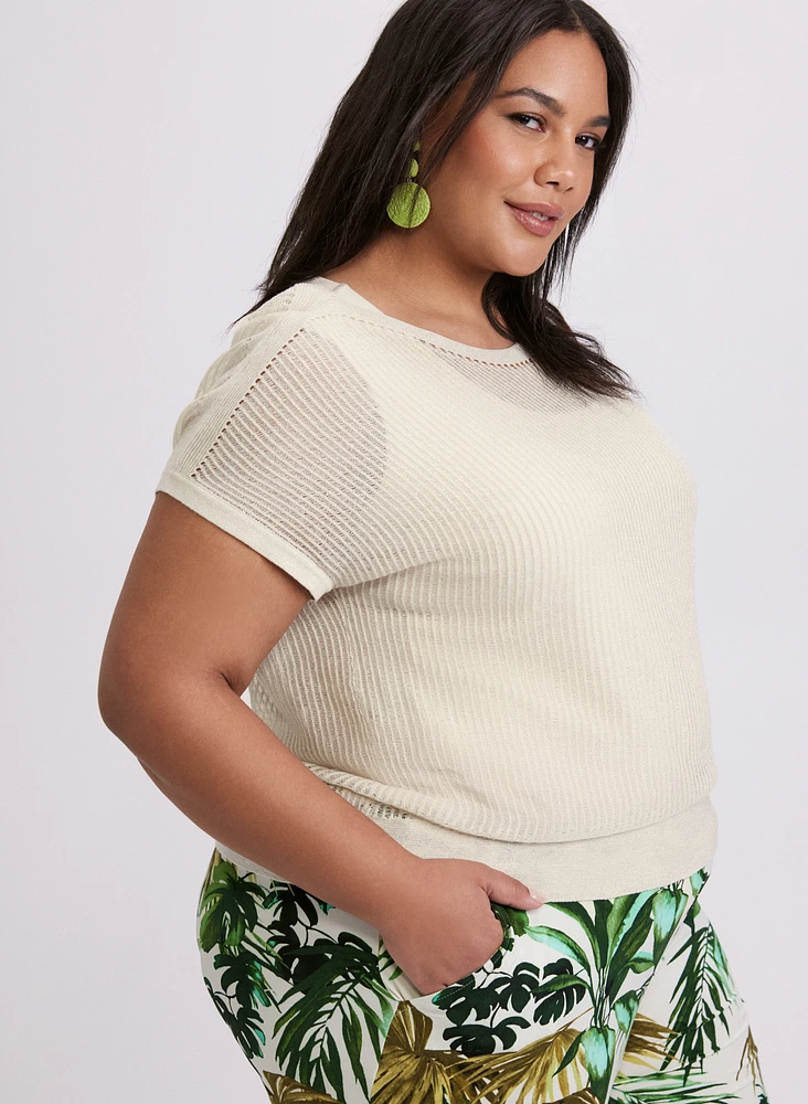 Metallic Knit Pullover