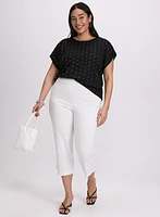 Polka Dot Bubble Knit Top