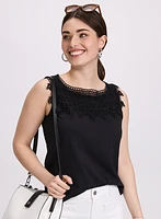 Crochet Appliqué Tank Top