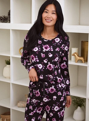 Rose Print Pyjama Top