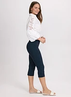 Polka Dot Slim-Leg Capris