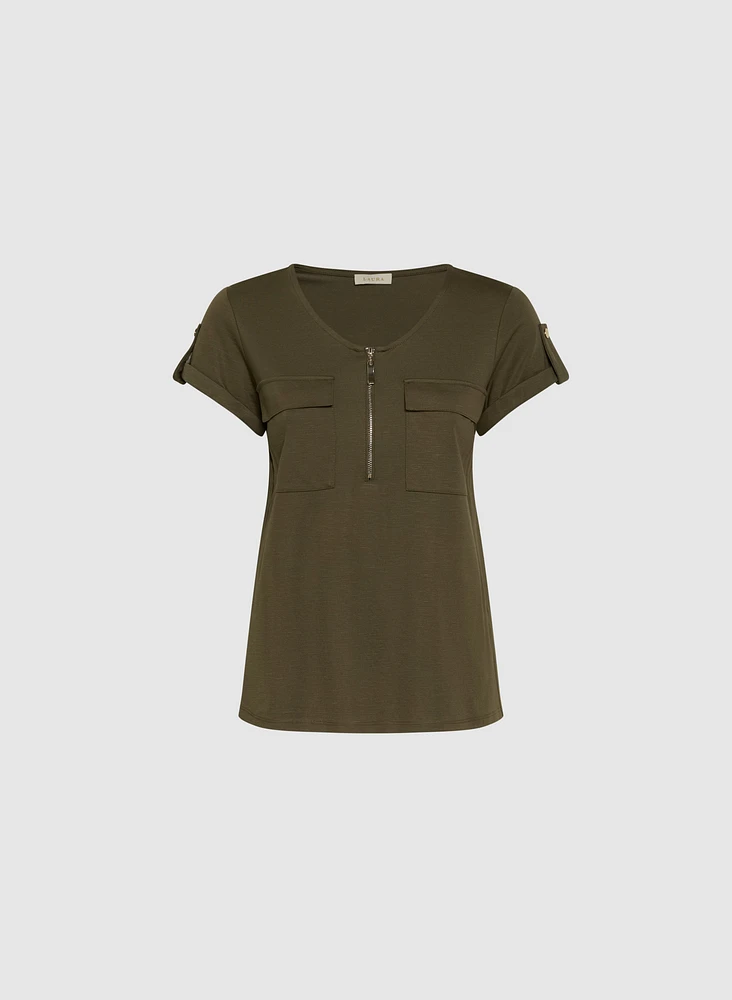 Zip Front T-Shirt