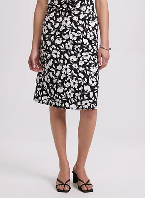 Floral Pull-On Skirt