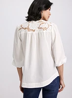 Blouse à détails en dentelle