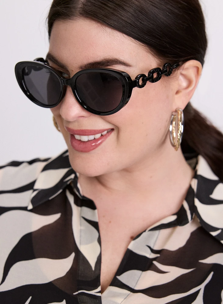 Plastic Cat-Eye Sunglasses
