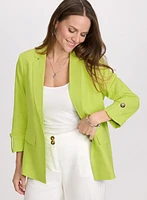 Linen-Blend Blazer