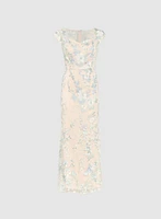 Floral Embroidered Tulle Dress