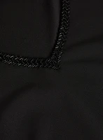 Bead Detail V-Neck Top