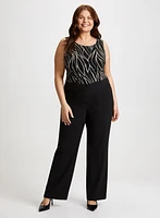 Zebra Print Top & Modern Fit Pants