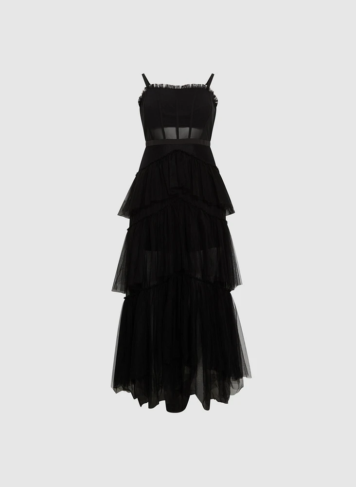 Tiered Corset-Style Dress