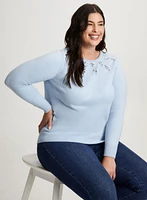 Rhinestone Detail Sweater