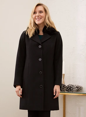 Manteau en mélange de laine extensible