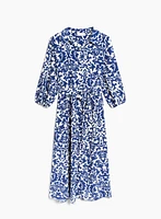 Robe midi à motif cachemire et ceinture