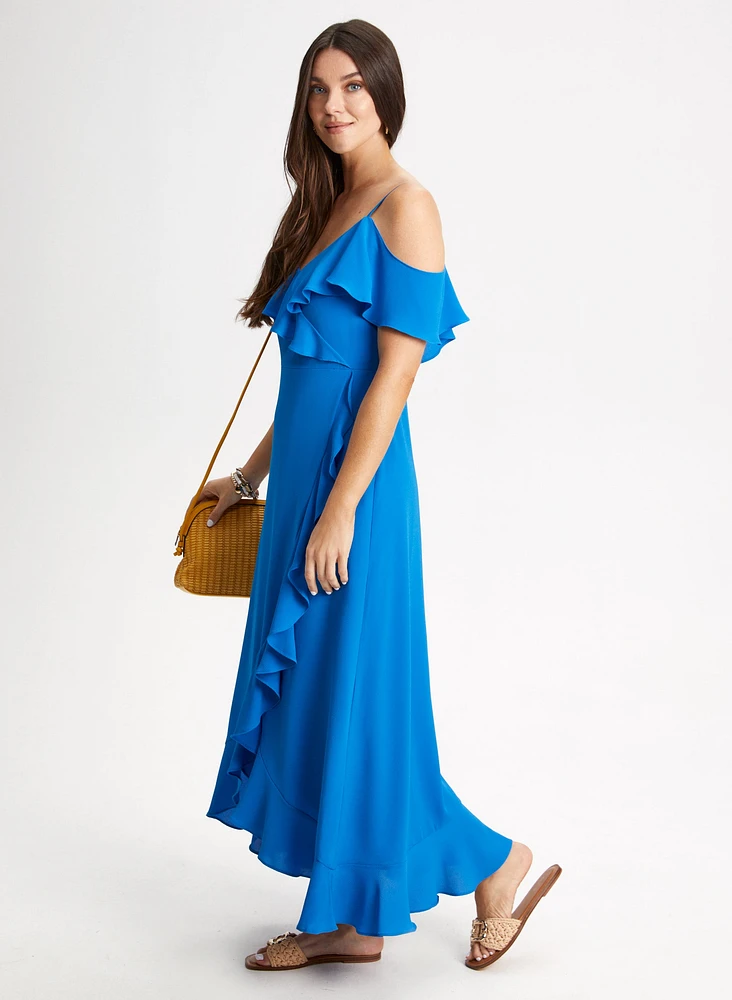 Robe midi à volants