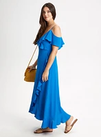 Robe midi à volants