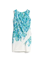 Floral Print Faux Wrap Dress