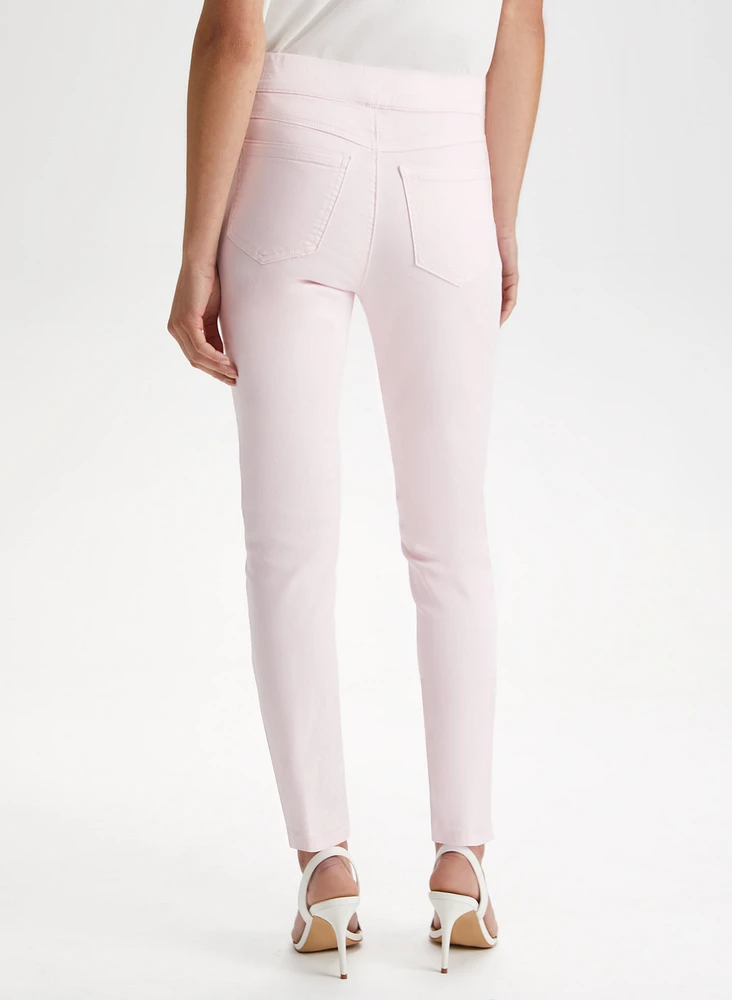 Pull-On Slim Leg Ankle Jeans