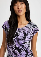 Palm Leaf Print Dress