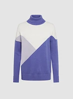 Colour Block Turtleneck Sweater