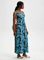 Robe maxi à motif cachemire
