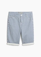 Short en denim à rayures