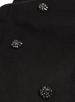 Rhinestone Detail Pull-On Jeans