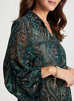 Paisley Motif High-Low Tunic