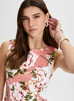 Robe sans manches à imprimé fleuri