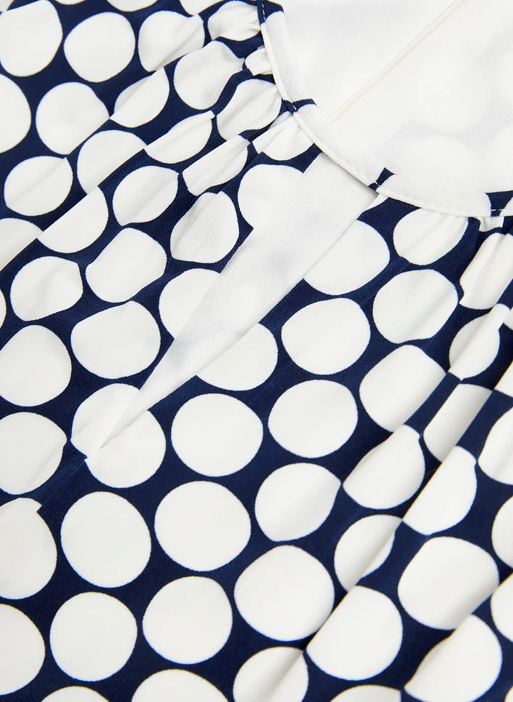 Polka Dot Print Dress