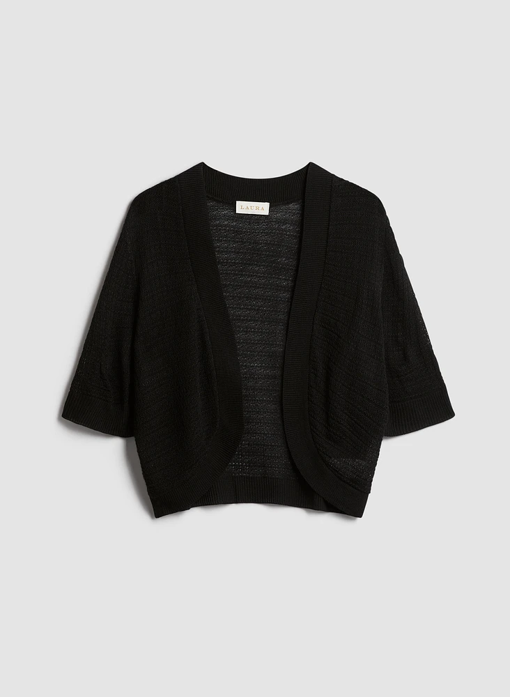 Boléro en tricot pointelle