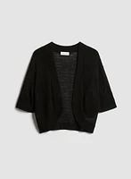Boléro en tricot pointelle