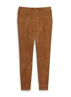Pull-on Faux Suede Leggings