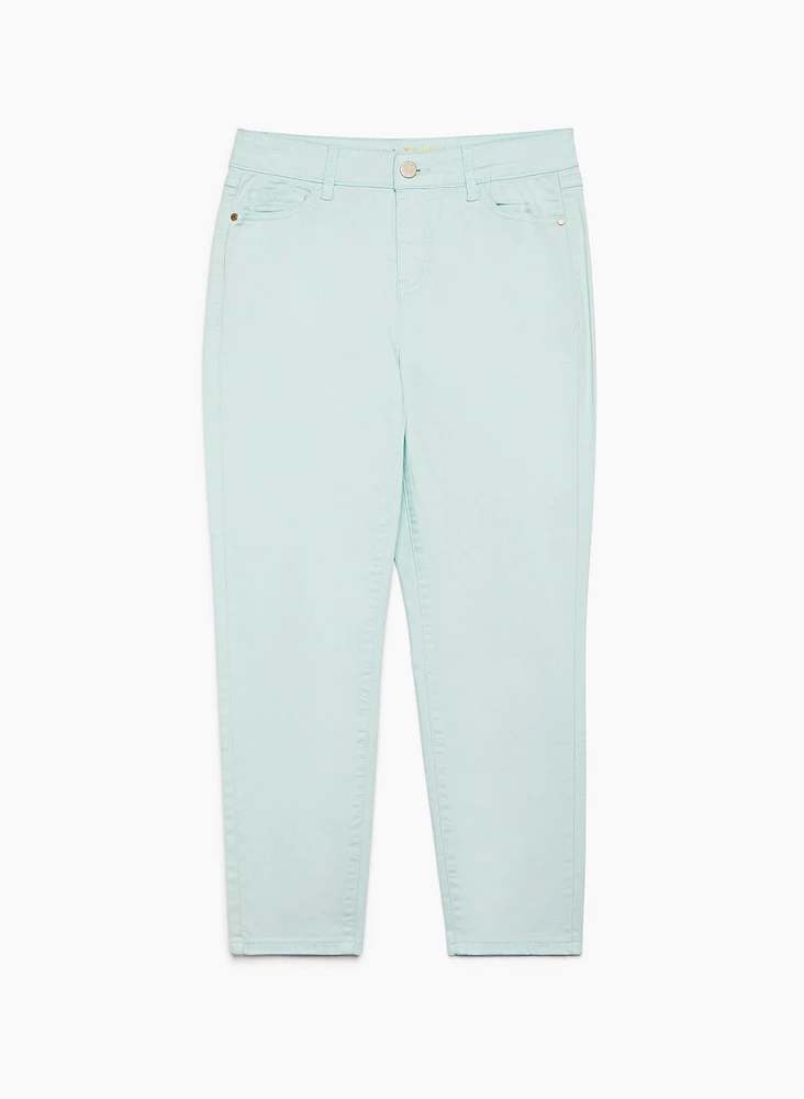 Pantalon en denim 7/8 à jambe étroite