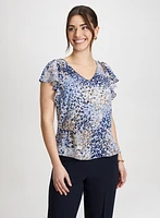 Painted Print Blouse