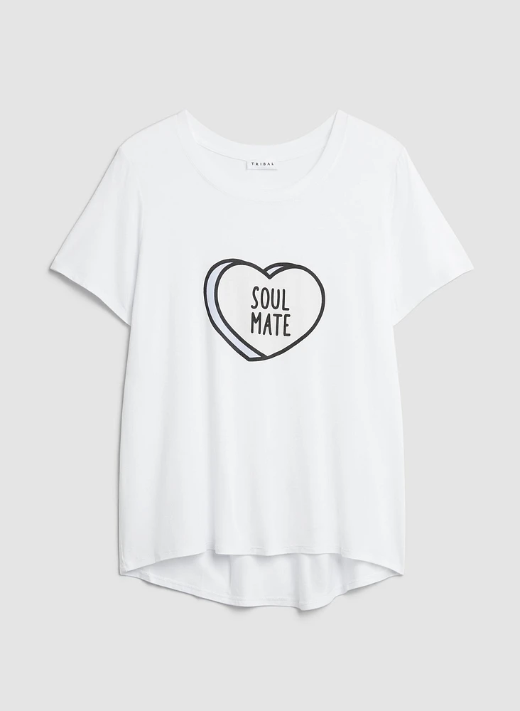Graphic Print PJ Top