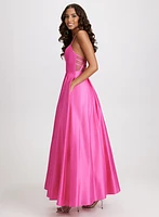 Sweetheart Neck Satin Ball Gown