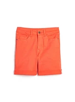 Charlie B - Cuffed Cotton Twill Shorts