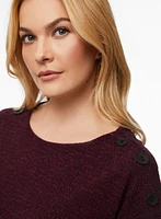 Button Detail Fooler Sweater